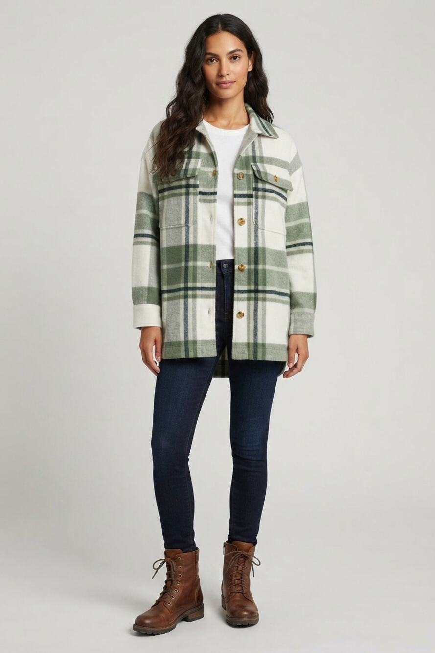 Banana Republic Brushed Flannel Shirt Jacket Size Small